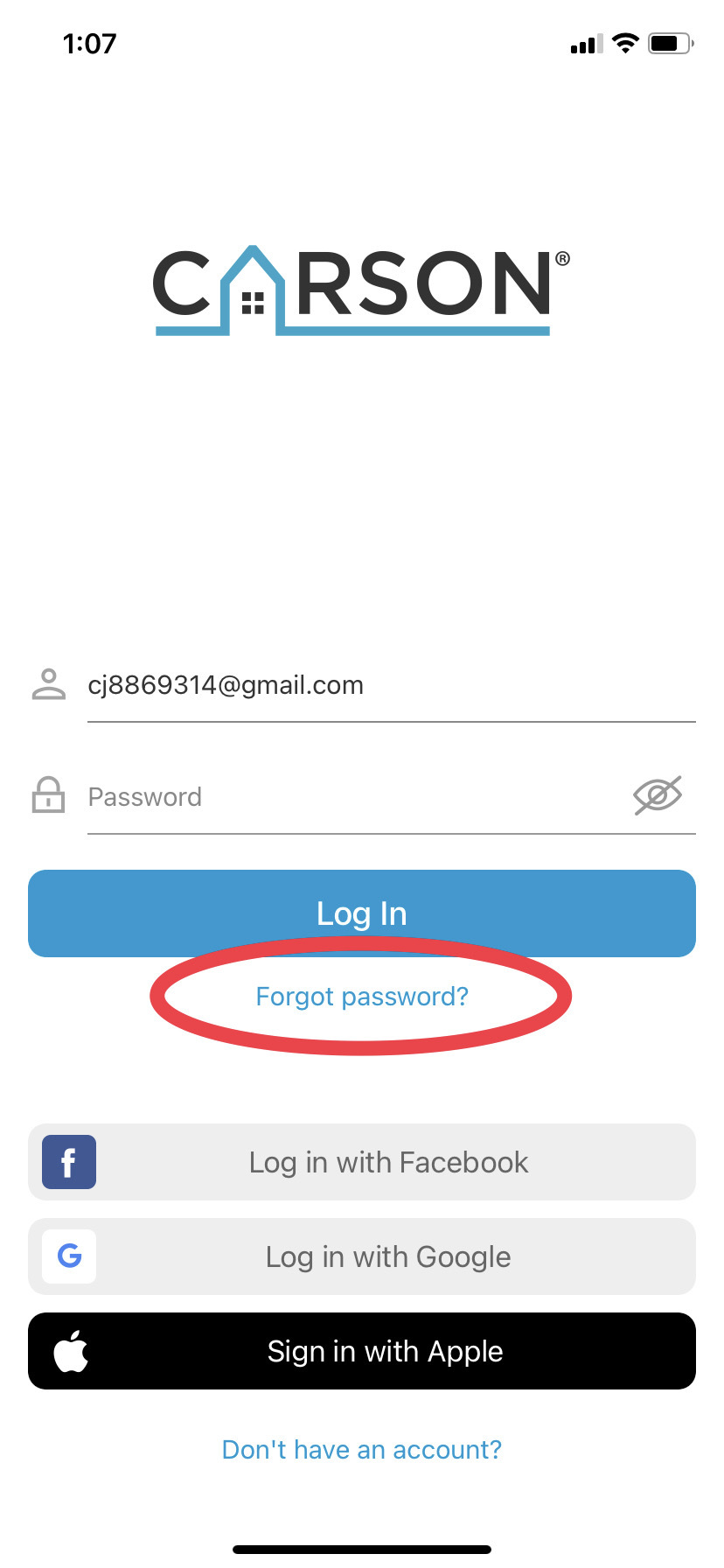 Forgot Account Password in Louis Vuitton App then learn how to